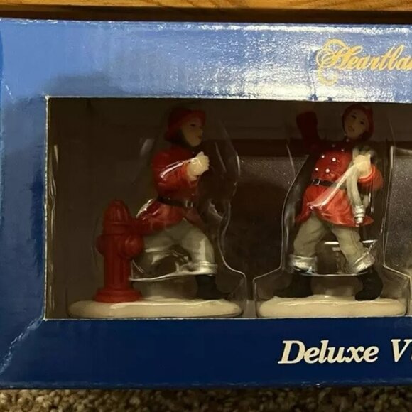 Heartland Valley Village Deluxe Accessory Firemen Fire Fighters 4 Figurine Set - Picture 1 of 3